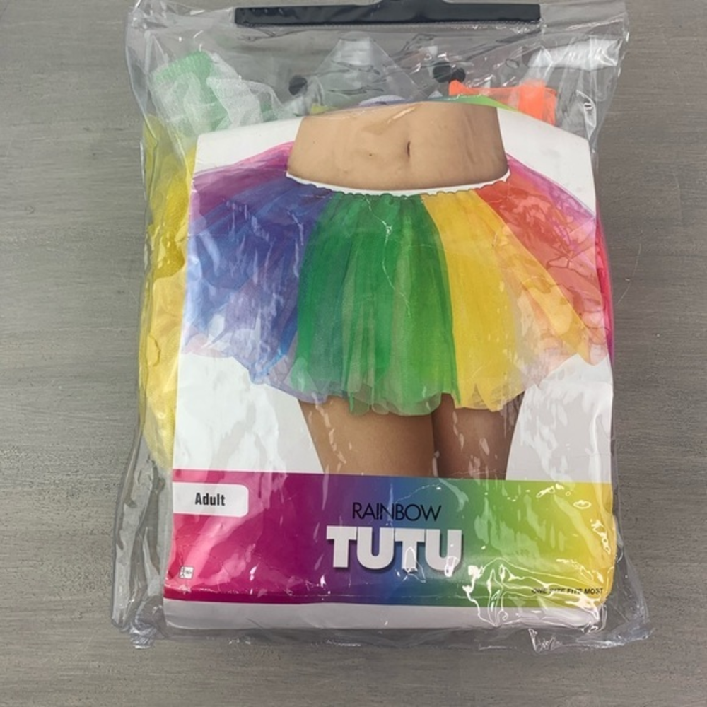 Rainbow Tutu Skirt One Size Adult Festival Rave Pride Costume